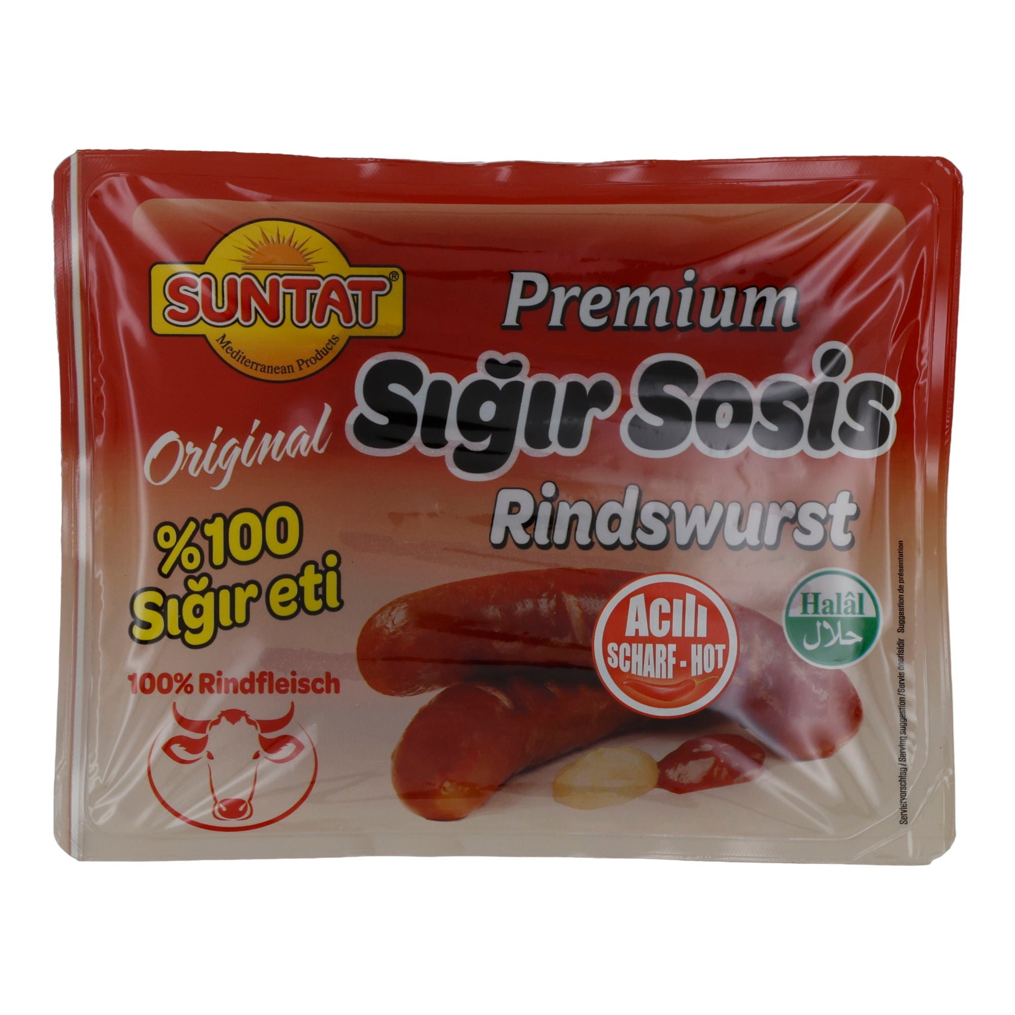 Rindswurst Suntat | Sığır Sosis | Scharf, türkisch | 800 g SUNTAT